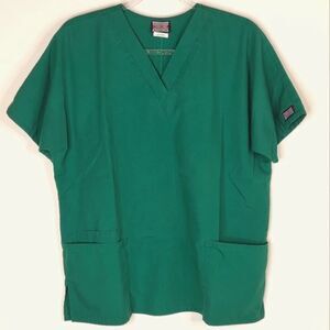 Cherokee Scrub Top Green Scrub Shirt Size M Workwear Scrubs Top